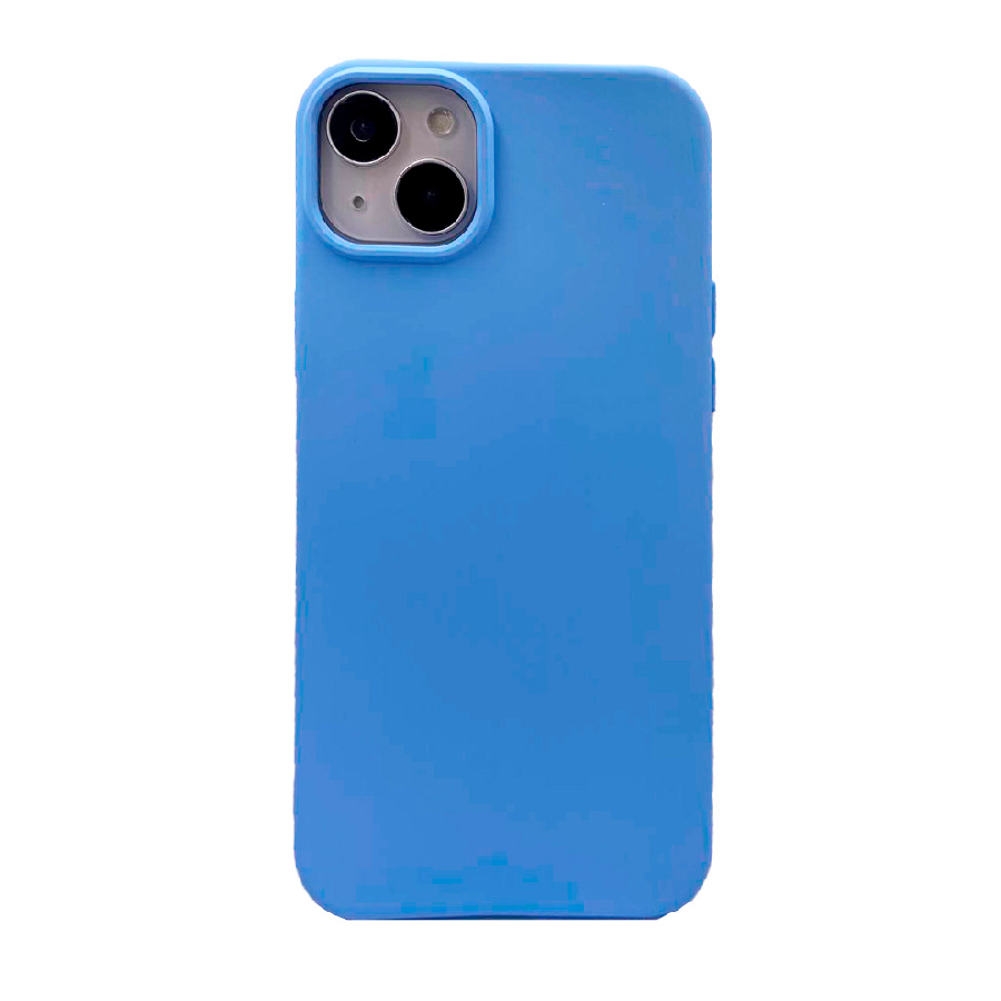 Силиконовая накладка для iPhone 14 (SC) голубая Partner