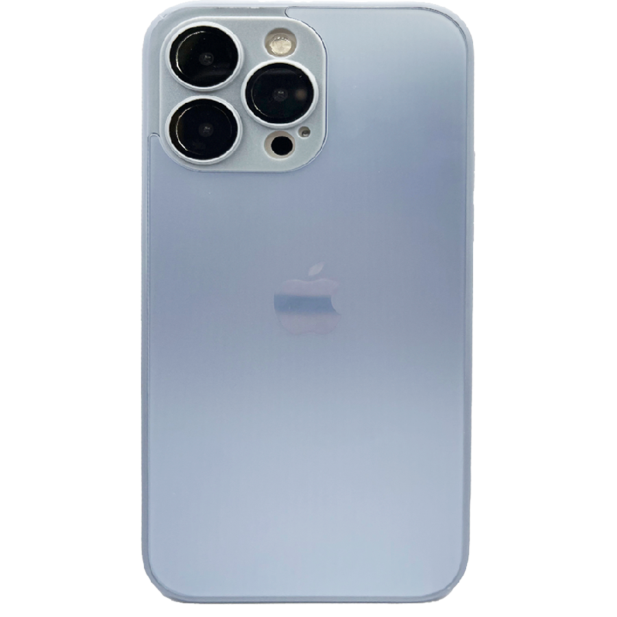 Пластиковая накладка AG Glass case MagSafe для iPhone 14 Pro Max голубая