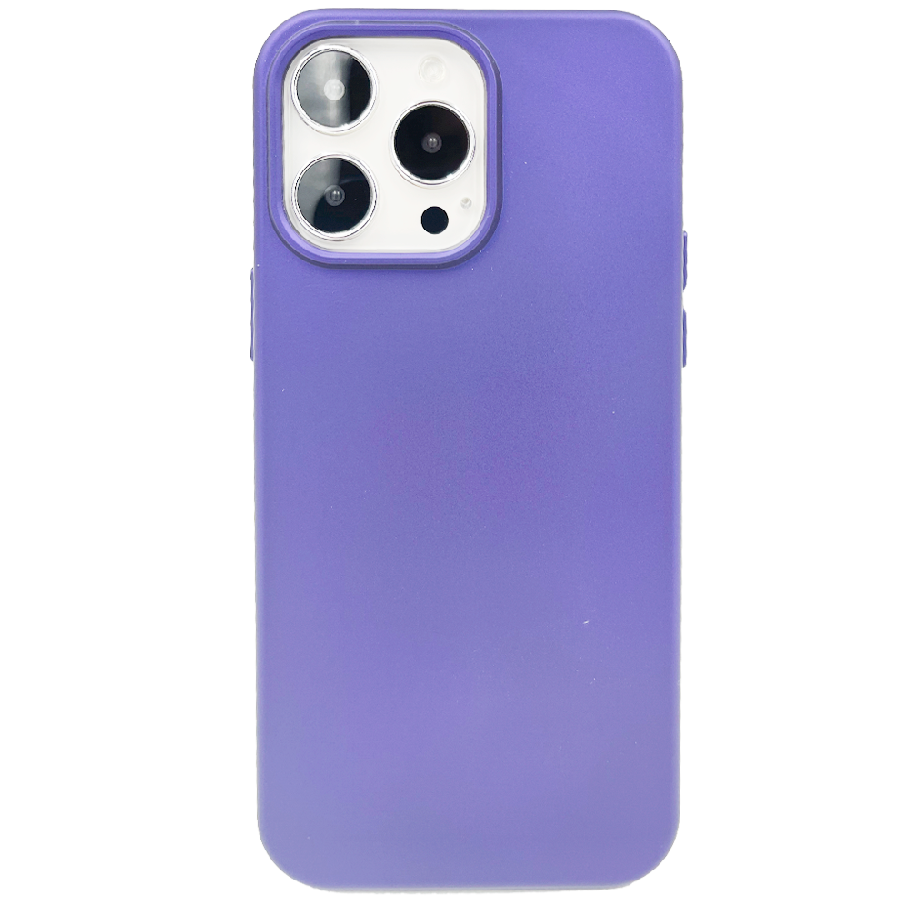 Силиконовая накладка для iPhone 14 Pro Max (SC) фиолетовая 