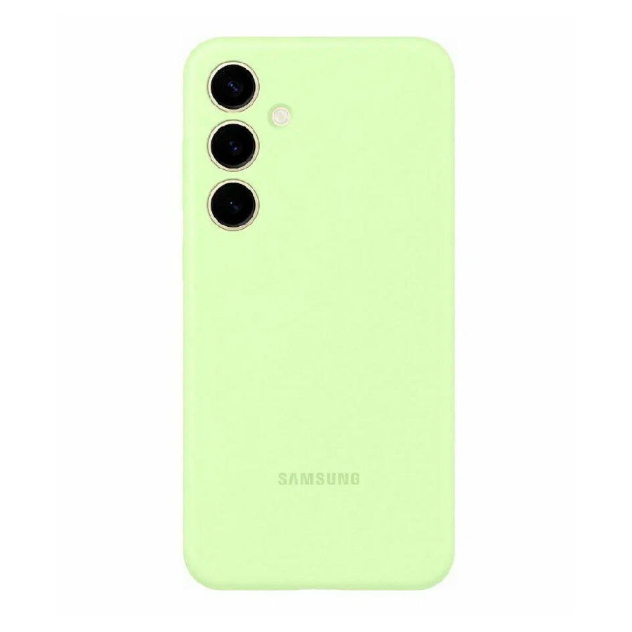 Пластиковая накладка Silicone Case для Samsung Galaxy S24 Plus лайм SZ