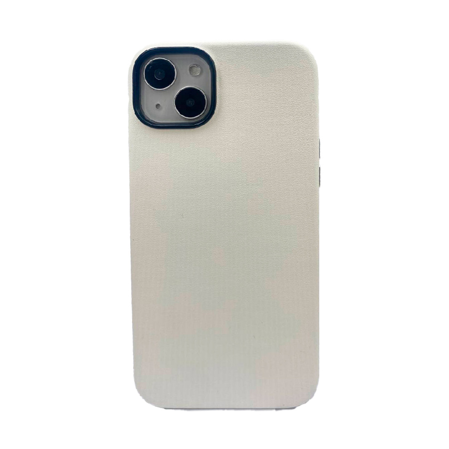 Пластиковая накладка KZDOO Noble для iPhone 14 Plus под кожу белая