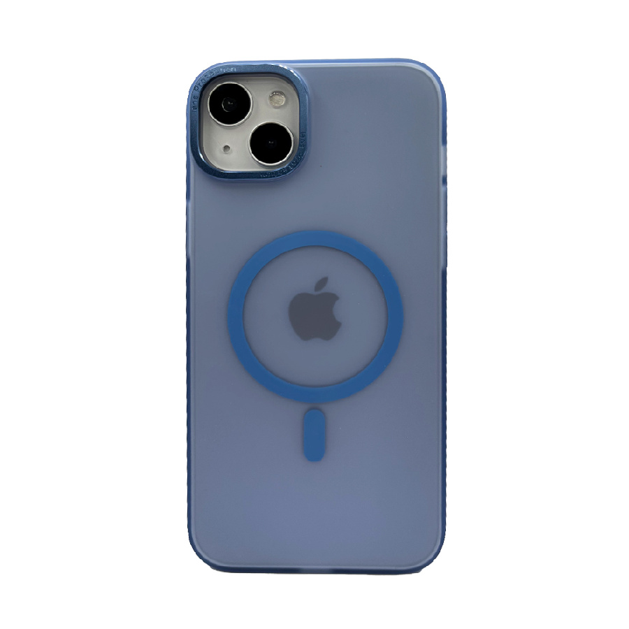 Пластиковая накладка WIWU Ultra Thin Frosted MagSafe для iPhone 14 прозрачный синий