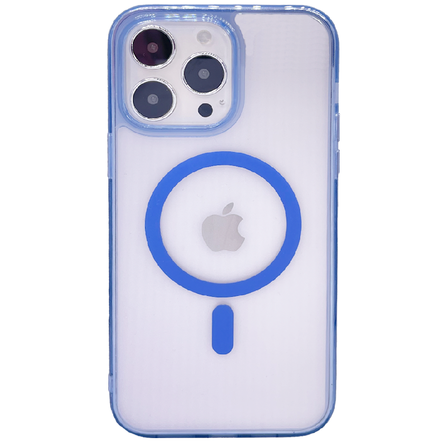Пластиковая накладка WIWU Phone Case MagSafe для iPhone 14 Pro Max синий кант