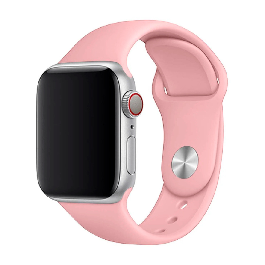 Браслет для AppleWatch (42/44 mm) силикон светло-розовый