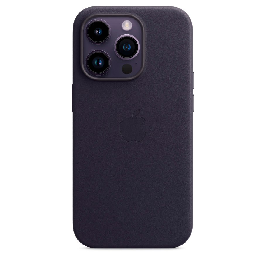 Чехол Apple iPhone 14 Pro Max Leather Case with MagSafe - Ink / Чернильный (EAC)