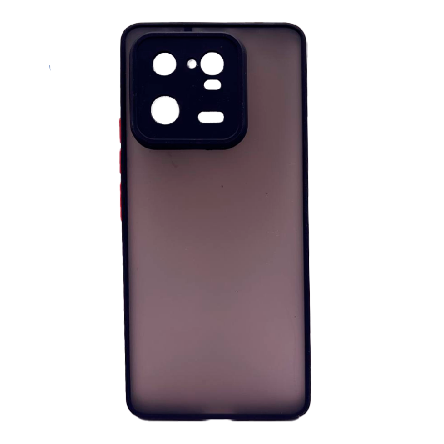 Пластиковая накладка NEW Skin для Xiaomi 13 Pro затемненная черный кант>