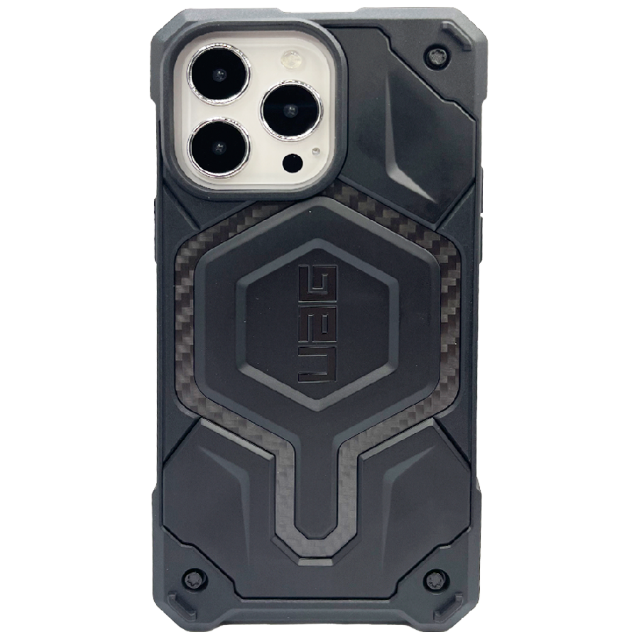 Противоударная пластиковая накладка UAG Monarch Pro MagSafe для iPhone 14 Pro карбон черная