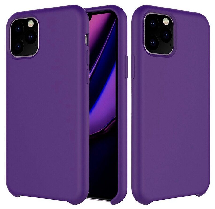 Силиконовая накладка для iPhone 12 Pro Max (SC) фиолетовая Partner