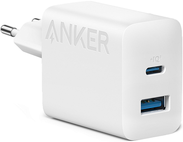 Сетевое зарядное устройство Anker 20W 312 USB/Type-C быстрая зарядка, белое