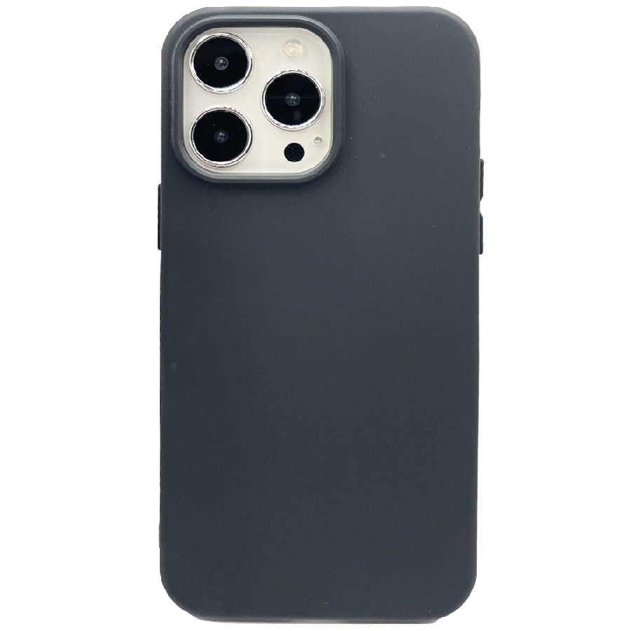 Силиконовая накладка Silicone Case с MagSafe для iPhone 14 Pro черная UAE