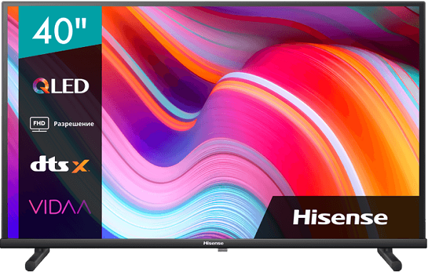 40" Телевизор Hisense 40A5KQ (FullHD 1920x1080, Smart TV) черный