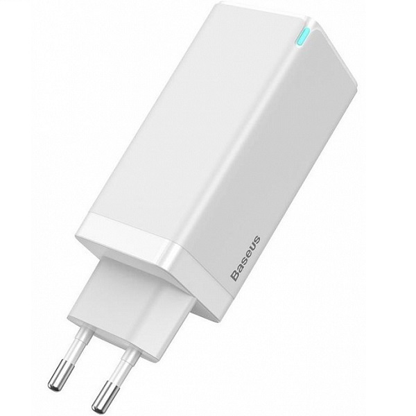 СЗУ BASEUS GaN Mini Quick Travel charger Type-C + USB 65W (CCGAN-B02) Белый (4).jpg