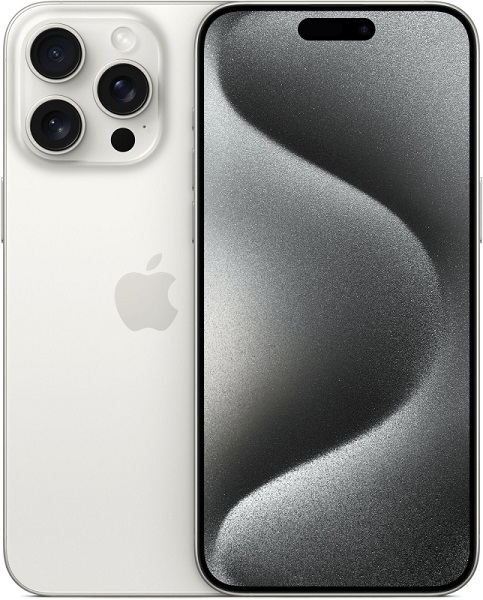 Apple iPhone 15 Pro Max 512GB Dual: nano SIM + eSim titanium white (титановый белый)