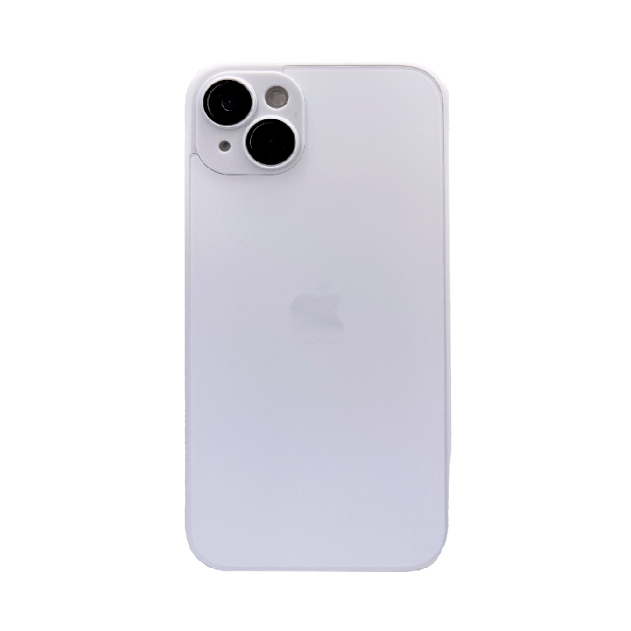 Пластиковая накладка AG Glass case MagSafe для iPhone 14 белая