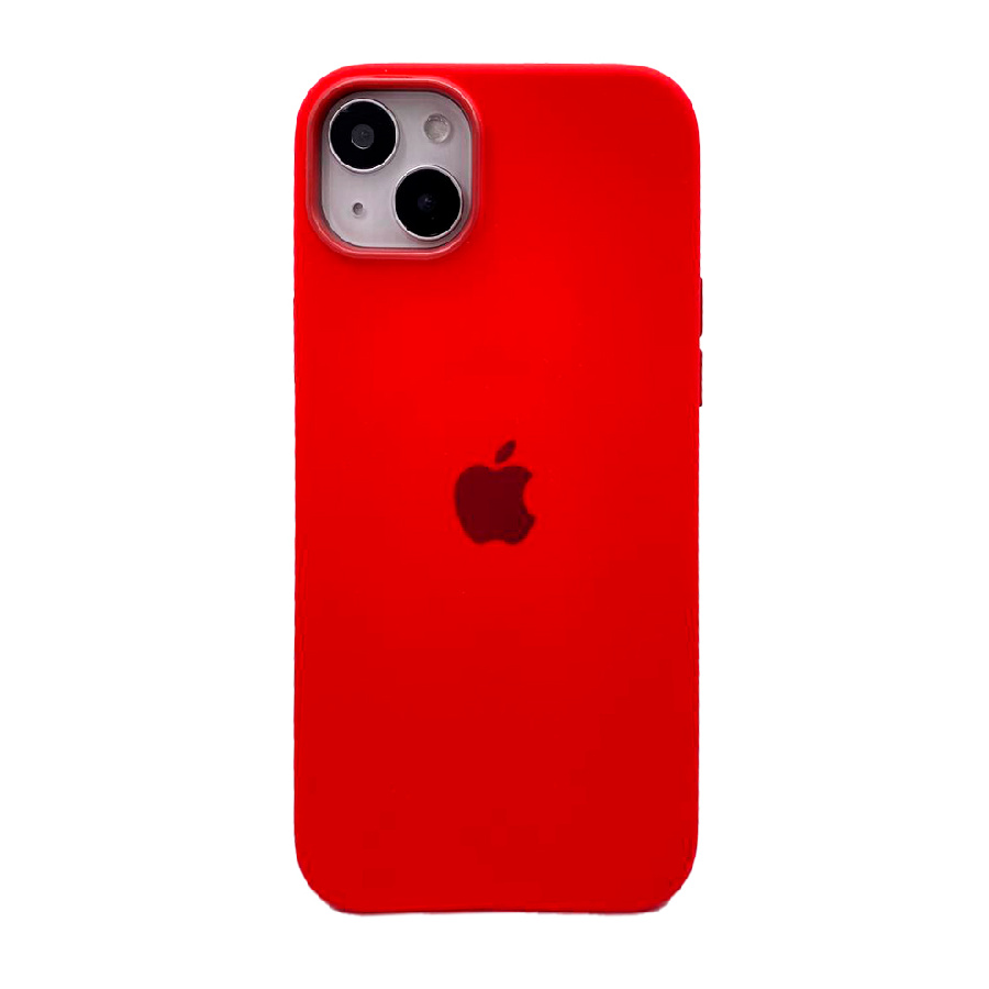 Силиконовая накладка Silicone Case с MagSafe для iPhone 14 красная UAE