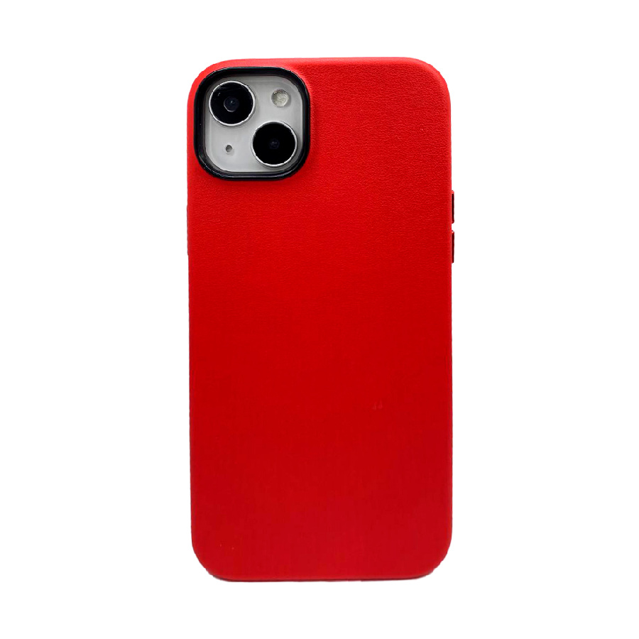 Пластиковая накладка KZDOO Noble для iPhone 14 Plus под кожу красная